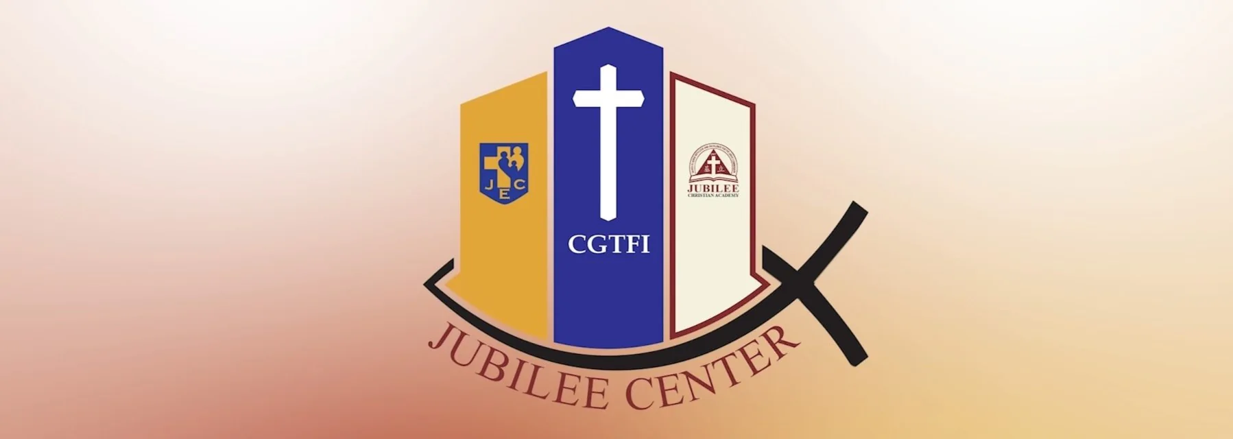 Jubilee Center identity on a warm gradient background